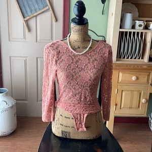 Mauve lace bodysuit